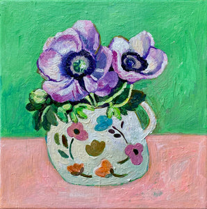 'Anemones in vase' Original Artwork