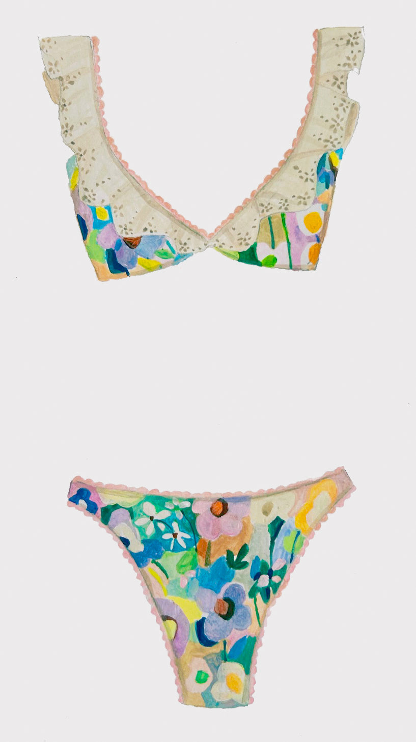 Faraway Meadow bikini print