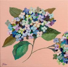 Load image into Gallery viewer, &#39;Hydrangea on peach&#39; - Original Artwork
