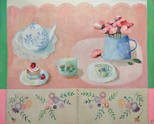 'Strawberry Teatime' Original Artwork